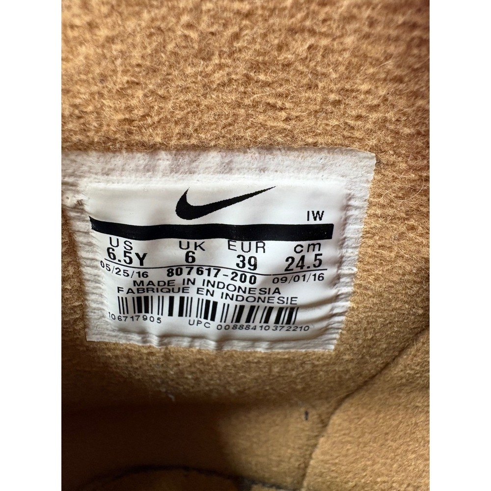 Nike Air Force 1 High Top Shoes Kids 6.5Y Wheat Gum Sole Casual Sneakers - Picture 7 of 10